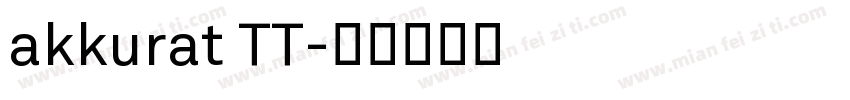 akkurat TT字体转换